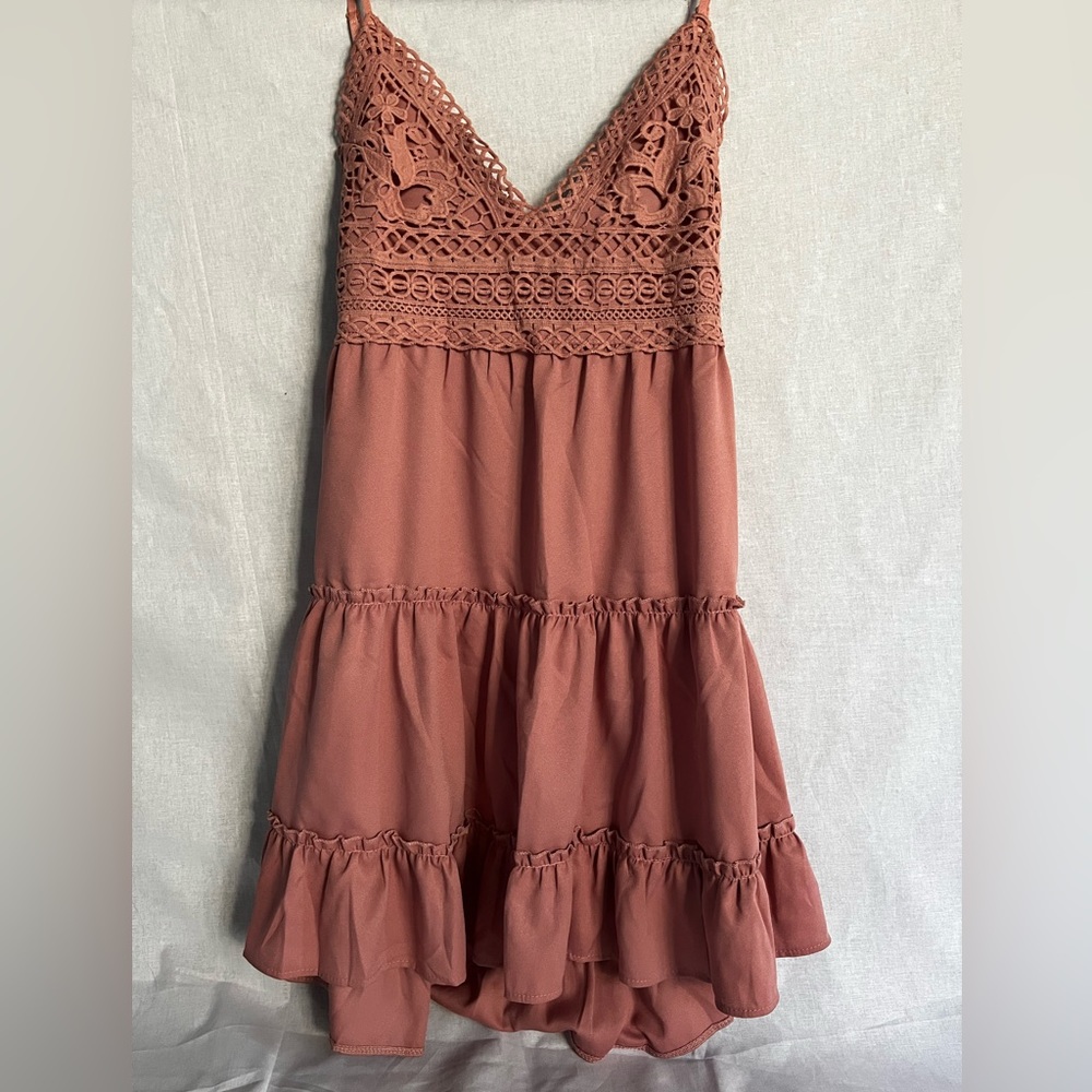 SHEIN XL Tie back dress ruffle